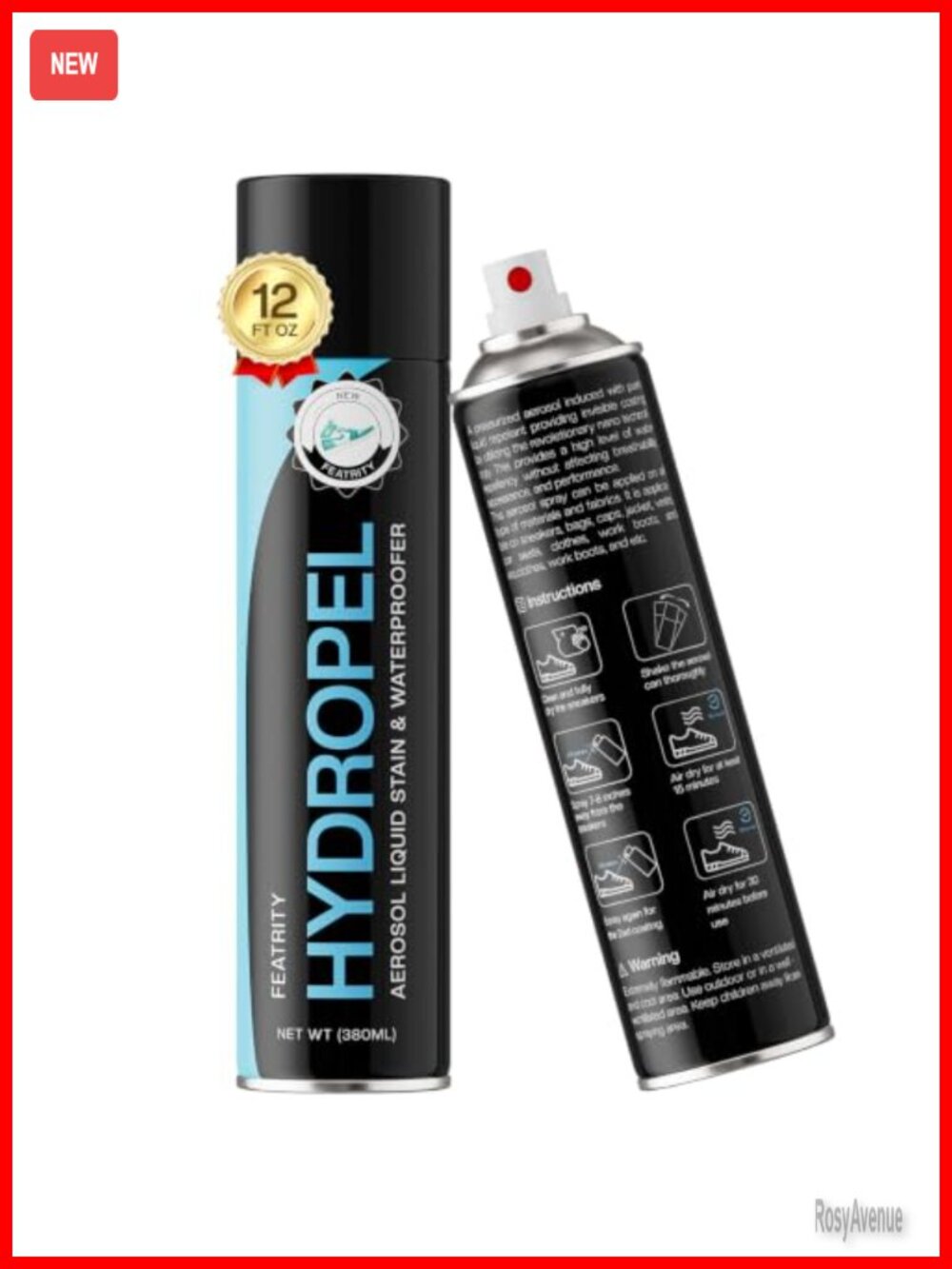 Shoe Protector Spray Waterproof Stain Repellent 12oz Sneaker Boot Care